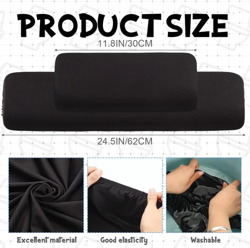 Miniatura 2 de Hoolerry 4 Piezas Cubierta de Tapa de Tanque de Inodoro Universal Cubierta Trasera de Tanque de Inodoro Suave y Absorbente de Repuesto con Parte