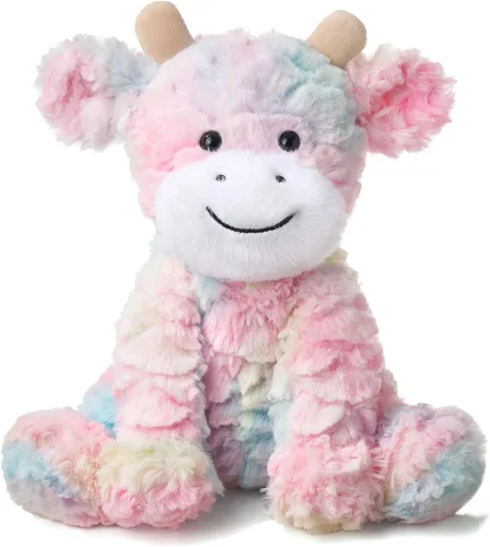 Miniatura 16 de Hopearl Adorable Vaca de Peluche, Juguetes de Vaca Flexible Suave, Animales de Peluche, Regalos de Cumpleaños Lindos para Niños, Niñas, Niños