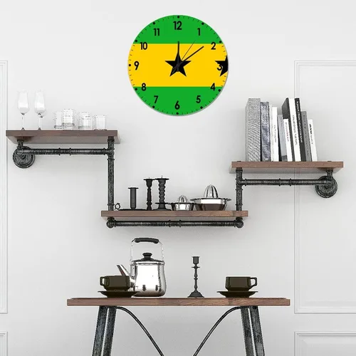 Miniatura 766 de Cheyan Reloj de pared con bandera de Canadá de 12 pulgadas, silencioso, sin tictac, de PVC, funciona con pilas, reloj redondo decorativo, regalo