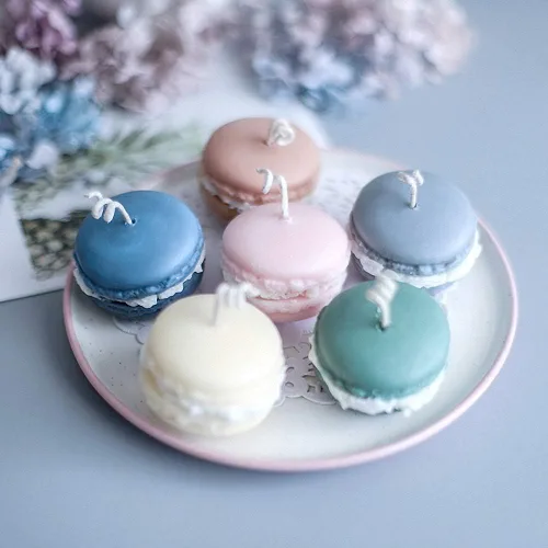 Miniatura 7 de MoldFun Molde de silicona para hamburguesa de macaron 3D de 6 cavidades para fondant, decoración de pasteles/cupcakes, hornear, pasta de goma