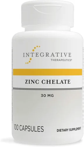 Integrative Therapeutics Quelato de zinc – Apoyo antioxidante y función inmune saludable* – Suplemento mineral – Incluye mineral quelado – Sin