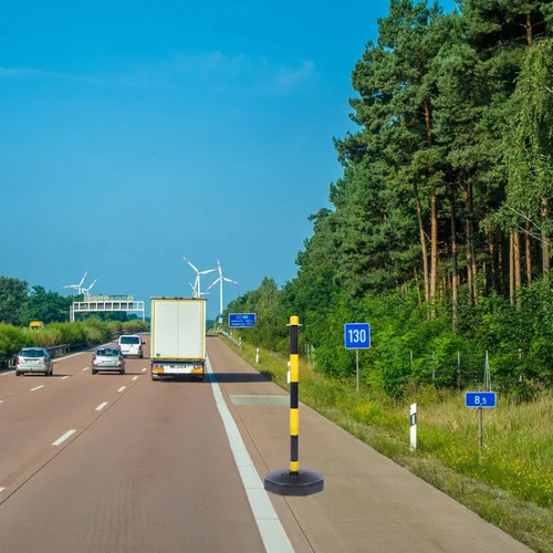 Miniatura 4 de Housoutil Puesto de tráfico Conos Tráfico Delineador Postes Lote de Construcción Marcador de carretera Calle Puntal de seguridad Precaución Barrera