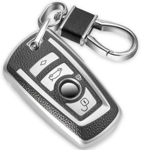 Miniatura 37 de para llavero de Cadillac con funda de TPU con superficie granulada y cuerda trenzada metálica, funda de llavero mejorada para 2020 en adelante CT4