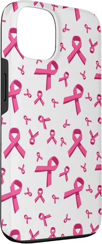 Miniatura 3 de iPhone 13 patrón de cinta rosa concientización del cáncer de mama mujeres caso de apoyo