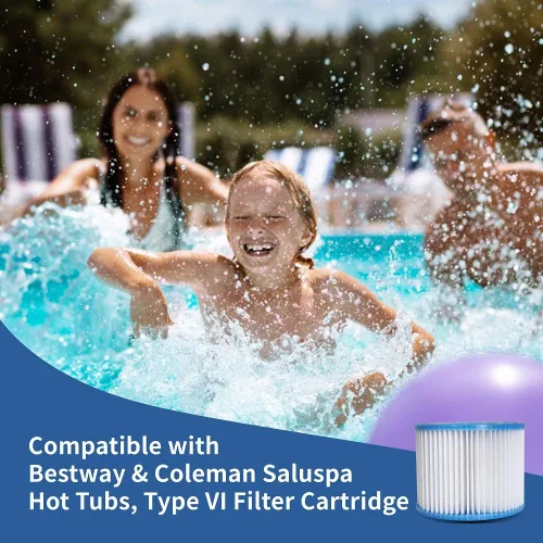Miniatura 2 de Cartucho de filtro para bañera de hidromasaje tamaño VI para Bestway, Lay-Z-Spa, Coleman SaluSpa 90352E 58323, paquete de 6