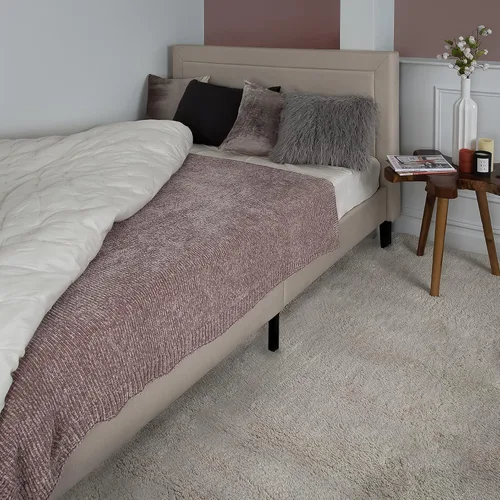 Miniatura 4 de BEST HOME FASHION Manta de felpilla brillante súper suave, cálida y acogedora, para todas las estaciones, sofá y cama, 50 x 60 pulgadas, color rosa