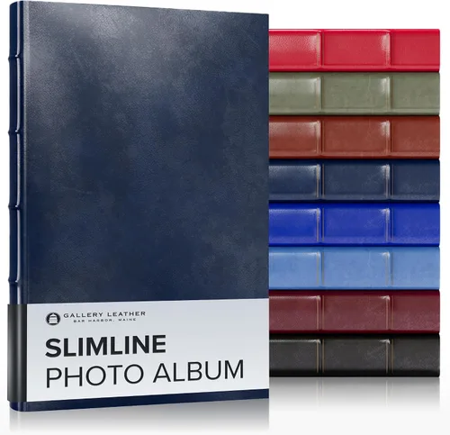 Miniatura 13 de Gallery Leather Álbum de fotos de 4 x 6 pulgadas, álbum de fotos con 3 anillas, 60 páginas para 120 fotos, rellenable, puede adaptarse a fotos de 4