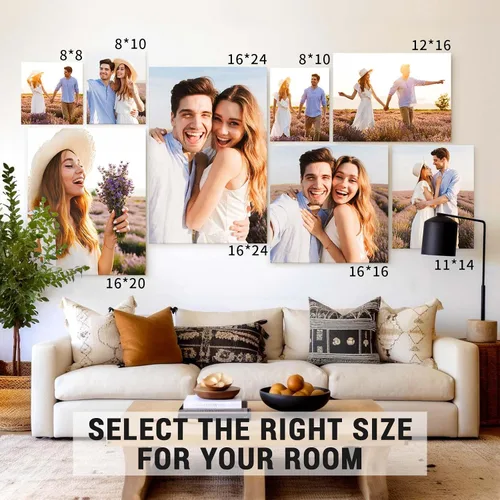 Miniatura 9 de Impresiones en lienzo personalizadas con tus fotos, impresión personalizada de imagen a lienzo, arte de pared personalizado para dormitorio, sala