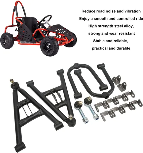 Miniatura 2 de Acouto Kart suspensión, Suspensión Delantera de Choque de Columpio Kit para 4 Ruedas Quad Bike Kart 350mm/13.77in Aleación de Acero Suspensión