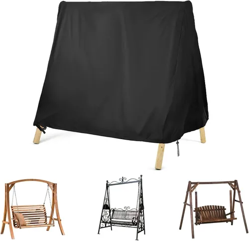 Kasla Outdoor Swing Cover, Waterproof and Heavy-Duty Cover for Patio A Frame Swing Set & Porch Glider Hammock & Porch Swing Stand (100" L×57" W×72"