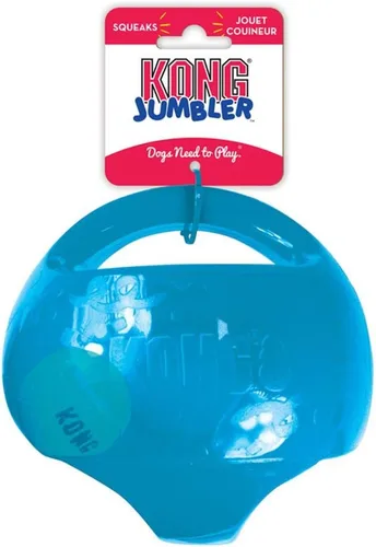 Miniatura 3 de KONG Jumbler Ball - Juguete interactivo para tiempo de juego de perros y cachorros - Juguete de búsqueda con pelota de tenis - Suministros