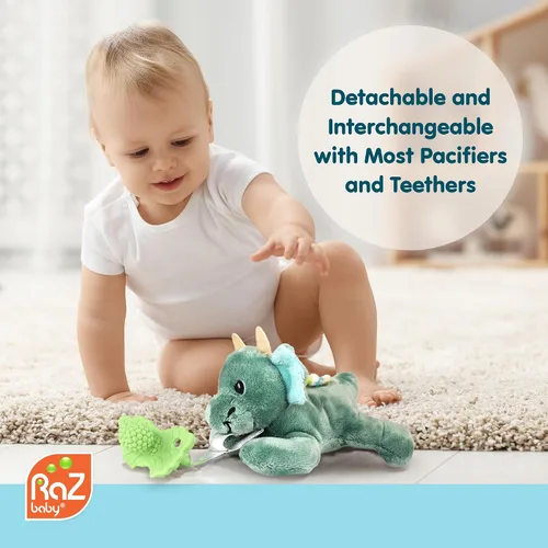 Miniatura 4 de RaZbaby Dragon RaZbuddy con Chupete RaZberry para Alivio de la Dentición – Alivia las Encías Doloridas con Textura Inspirada en la Naturaleza