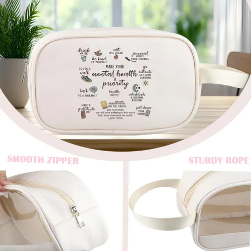 Miniatura 2 de PWHAOO Bolsa de mano prioritaria de salud mental para concientización sobre la salud mental, bolsa de hombro inspiradora mental, regalo