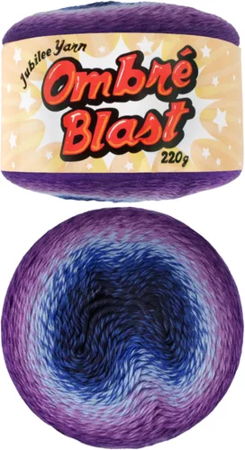 Miniatura 47 de JubileeYarn Hilo Ombré Blast - 220g/pastel Algodón Peso Bebé - Cripta de Hielo - 1 Pastel 119 Cripta de hielo
