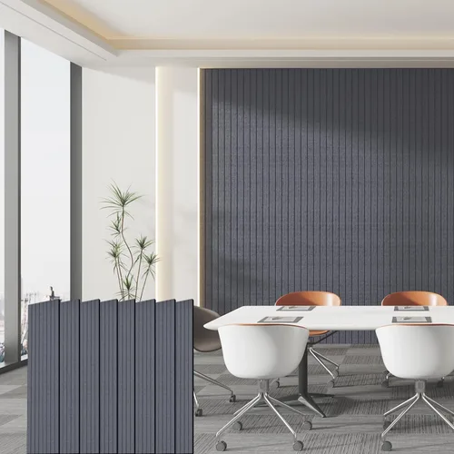 Paquete de 8 paneles acústicos de 48 x 12 x 0.4 pulgadas, paneles de pared grandes insonorizados, paneles autoadhesivos a prueba de sonido para