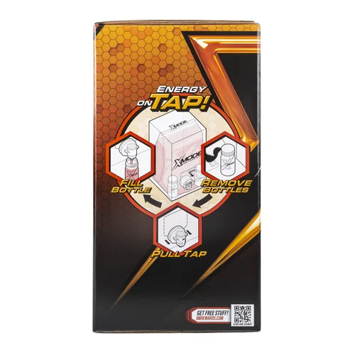 Miniatura 5 de XMODE Extra Strength Energy Shots on Tap - Sabor a mandarina, sin azúcar, 150 mg de cafeína por oz, B12, 100 porciones (1 onza), dispensador con 2