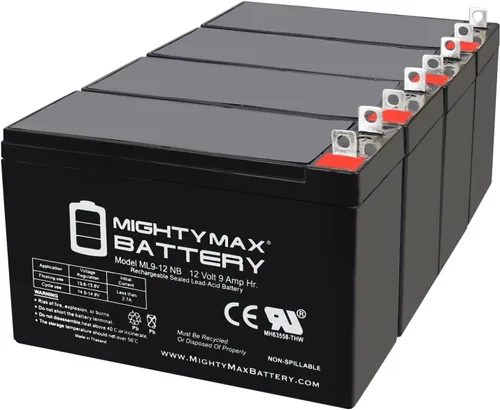 Mighty Max Battery - Batería SLA de 12 V, 9 Ah, terminal NB - 4 unidades