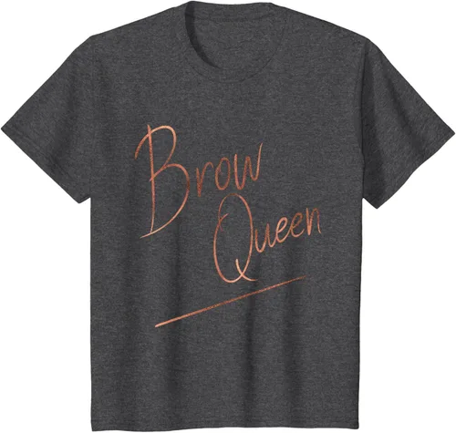 Miniatura 30 de Brow Queen Ombre - Camiseta de escritura a mano, regalo para artista de maquillaje, Negro, S