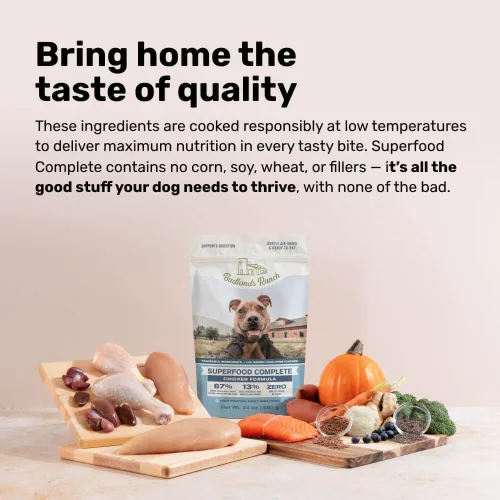 Miniatura 8 de BADLANDS RANCH by Katherine Heigl- Superalimento completo para perros adultos, secado al aire, alto en proteínas, sin relleno, nutrición