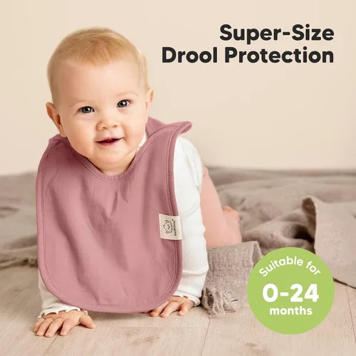 Miniatura 2 de KeaBabies Paquete de 8 baberos para bebé para niños y niñas, baberos sin botones para bebés que babean durante la dentición, recién nacidos, suaves