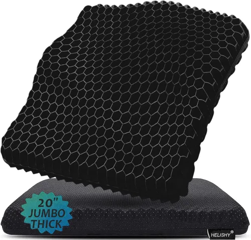 Cojín de gel de 20" para asiento de larga duración (Jumbo & Grueso) – Cojín para silla de oficina – Cojines para silla de ruedas para úlceras por