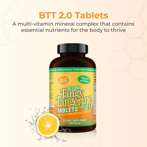 Miniatura 2 de Youngevity Beyond Tangy Tangerine 2.0 Complejo multivitamínico y mineral, hecho con alimentos naturales y integrales, 160,000 ORAC, 120 tabletas