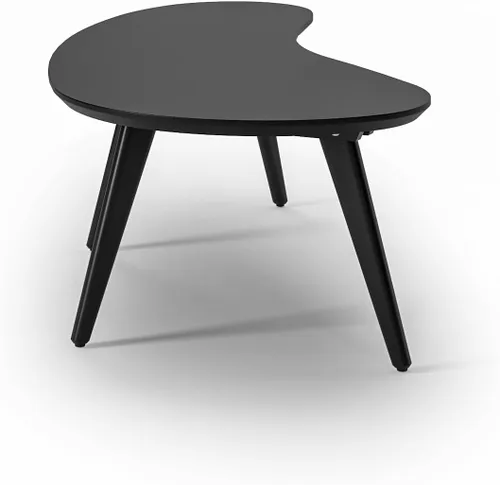 Miniatura 7 de Camaflexi Mesa de centro en forma abstracta moderna de mediados de siglo/madera/acabado negro