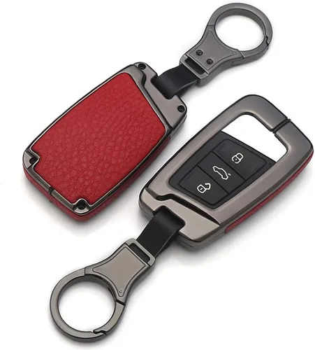 Miniatura 14 de SANRILY Funda de metal para llavero Volkswagen para Volkswagen para VW Tiguan 2016-2018 Magotan Passat B8 B7 Skoda Superb A7 Llavero remoto sin Negro