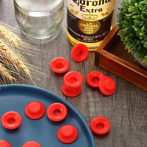 Miniatura 7 de 70 piezas de juntas de goma de silicona para batir botellas abatibles con forma de sombrero y arandelas superiores oscilantes, sello a prueba