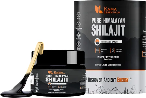 Resina Shilajit del Himalaya, 75% de ácido fúlvico, más de 85 minerales, suplemento ayurvédico de grado dorado para energía, fuerza y bienestar,