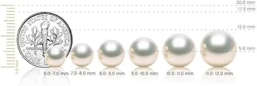 Miniatura 6 de SPLENDID PEARLS Collar colgante de perlas flotantes genuinas cultivadas en agua dulce de 0.394-0.433 in para mujeres de 17 pulgadas, Perla