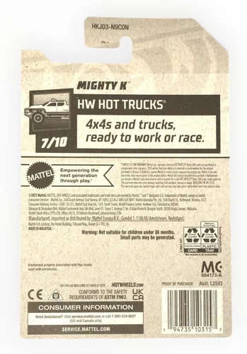 Miniatura 2 de Hot Wheels Mighty K, HW Hot Trucks 7/10 [rojo] 214/250