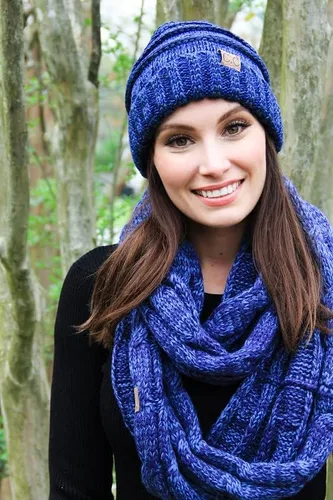 Miniatura 2 de Funky Junque Gorro holgado de punto trenzado de gran tamaño, grueso, suave, de gran