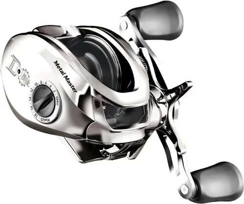 Miniatura 8 de HAUT TON Matel Master Advanced Version Baitcaster reels,6.2:1Gear Ratio,5+1Ball Bearing,Bait clickers,12Lb Drag System Fishing Reels,for