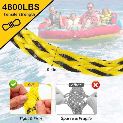 Miniatura 4 de Arnés de remolque resistente para deportes acuáticos con anillos en D, arnés de remolque de barco para tubo remolcable, esquí acuático, wakeboard