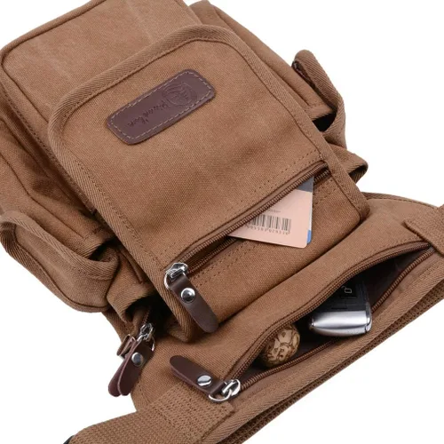 Riñonera de lona para hombres y mujeres, bolsa táctica militar para motocicleta, ciclismo, senderismo, camping, viajes al aire libre, bolsa cruzada,