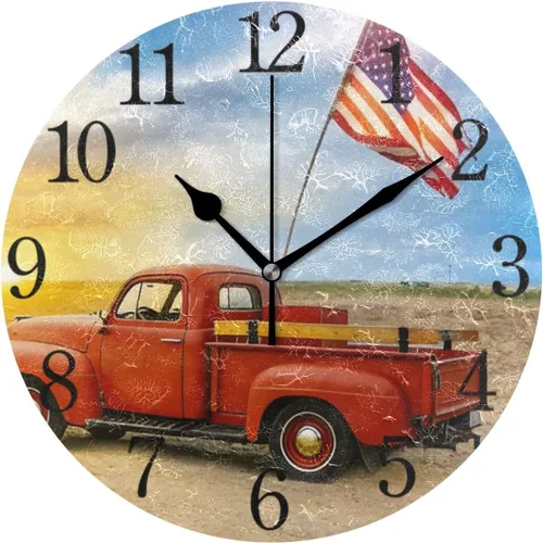 Miniatura 14 de Reloj de pared con diseño de gaviota de playa, reloj colgante decorativo, silencioso, sin tictac, para sala de estar, cocina, dormitorio