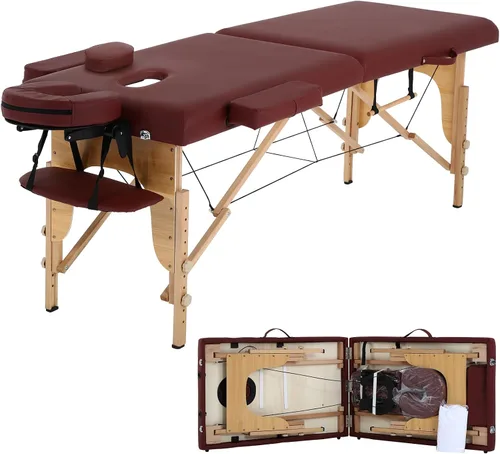 Miniatura 10 de Mesa de masaje portátil - Cama de spa plegable para fisioterapia, esteticista, tatuaje - negro