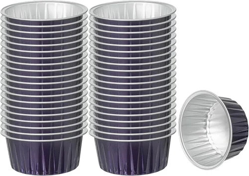 Miniatura 18 de Restaurantware Ramekins desechables de 4 onzas, 100 vasos desechables redondos de crema brulee, aptos para horno para magdalenas y magdalenas, tazas