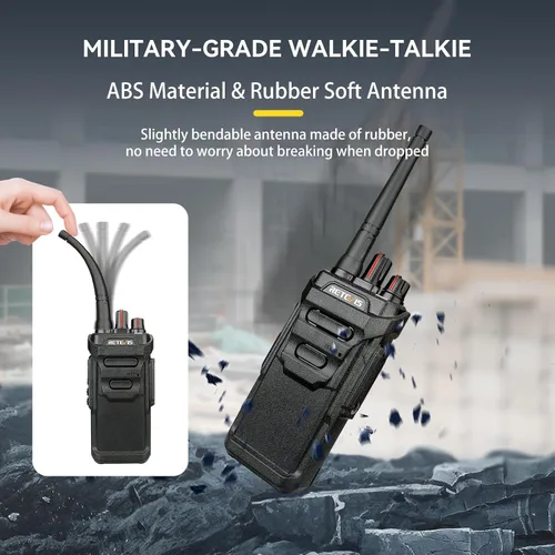 Miniatura 4 de Retevis RT48 Walkie Talkies impermeables con auricular, radio profesional y empresarial de 2 vías, radio bidireccional resistente, cargador de seis