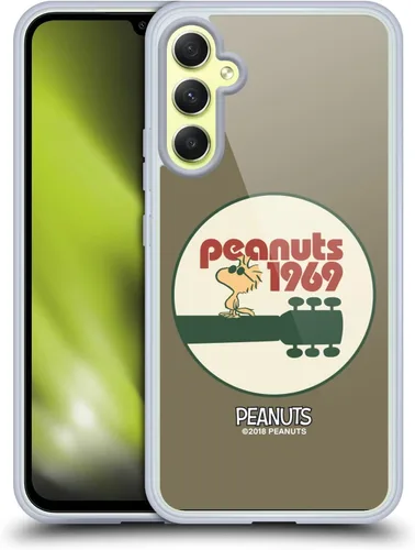 Miniatura 99 de Head Case Designs Funda de gel Woodstock 50th con licencia oficial de Peanuts Snoopy Guitar 1969 [protección de grado militar] compatible