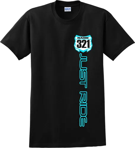 Miniatura 10 de JUST RIDE Motocross Número Placa Camisa MX Moto Personalizada Kawi Verde Lima KX