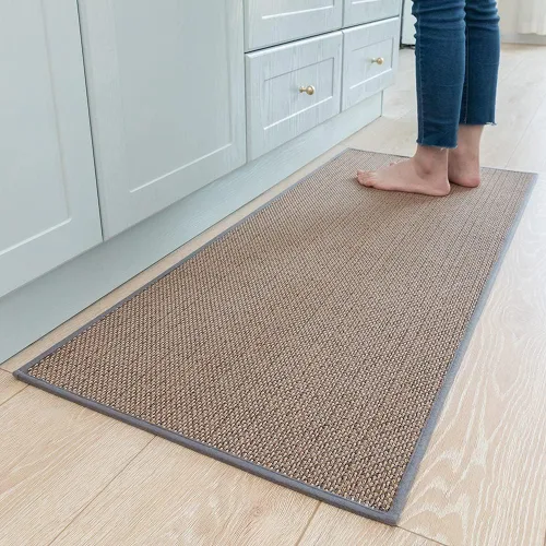 Miniatura 8 de Juego de alfombras de cocina antideslizantes y lavables, absorbentes para suelo de cocina, parte delantera del fregadero, juego de tapetes de cocina