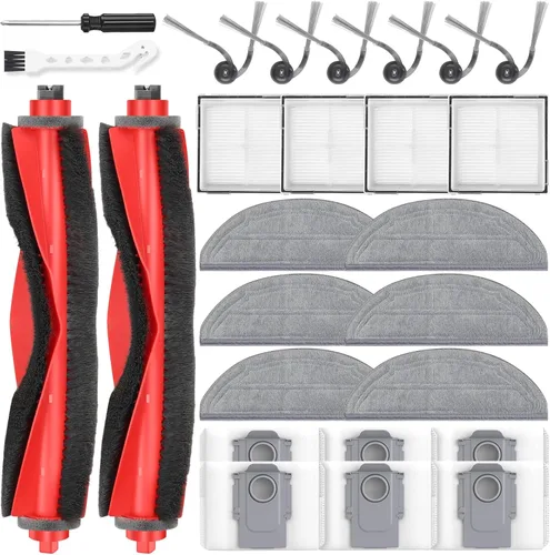 Miniatura 20 de Juego de 8 almohadillas de limpieza para aspiradora robot Roborock QV 35A/Saros 10R/Q Revo/Qrevo S/Qrevo Pro/Qrevo Plus/Qrevo Master/Qrevo