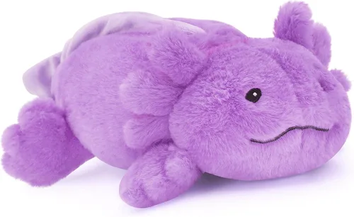 Miniatura 8 de Lindo ajolote de peluche, suave animal de peluche kawaii, juguetes de peluche, regalos para niños y niñas Azul