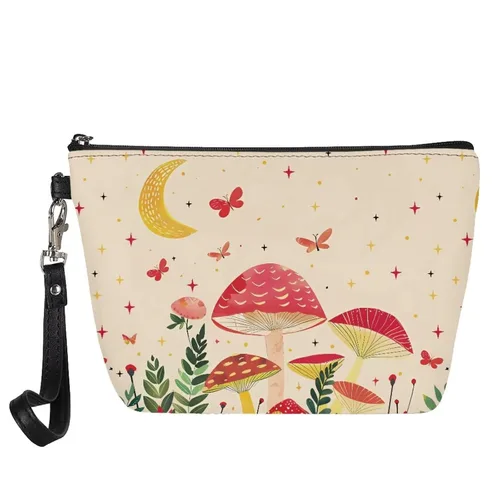 Miniatura 34 de Mumeson Patrón personalizado para mujer, bolsa de cosméticos de viaje, estuche de maquillaje, organizador de neceser de tocador
