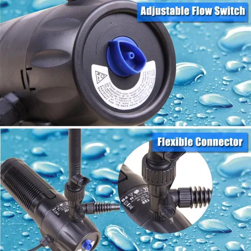 Miniatura 2 de TRUPOW Bomba sumergible de la fuente de agua del filtro de la estanque del jardín 110v 265GPH con el clarificador 13w