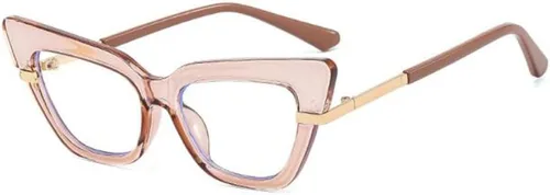Miniatura 6 de Future Wind Cat Eye Anti Blue Light Gafas Femeninas Retro Square Lente Plana Cara Redonda Cara Lisa Marco de miopía Marco negro