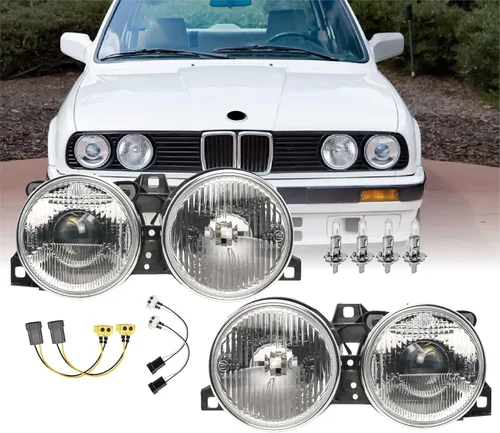 Miniatura 13 de USR Pre Face 84-86 E30 EURO OE Style Lente Clara Esmerilada Luz Trasera Set de Lámpara Trasera (Izquierda + Derecha) Compatible con 1984-1986 BMW