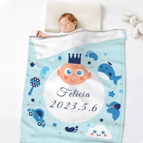 Miniatura 12 de Manta personalizada para bebé, manta personalizada con nombre para recién nacidos/bebés/niños para/manta de forro polar personalizada, regalos